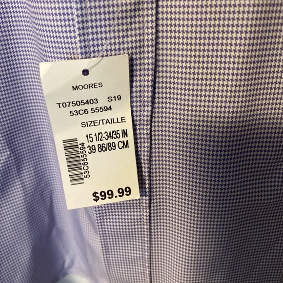 Construct slim fit men’s dress shirt size 15,5 - Picture 4 of 4